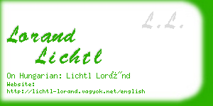 lorand lichtl business card